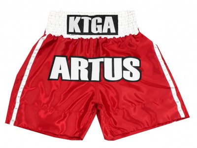 Pantaloncini boxe personalizzati : KNBXCUST-2042-Rosso